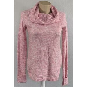 Style & Co Petite Waffle Cowlneck Sweater Pink Combo PL Women‎ New Long Sleeve